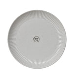 Kitchen Goods Stoneware Dinner Plate with Embossed Lines 22cm - Off White